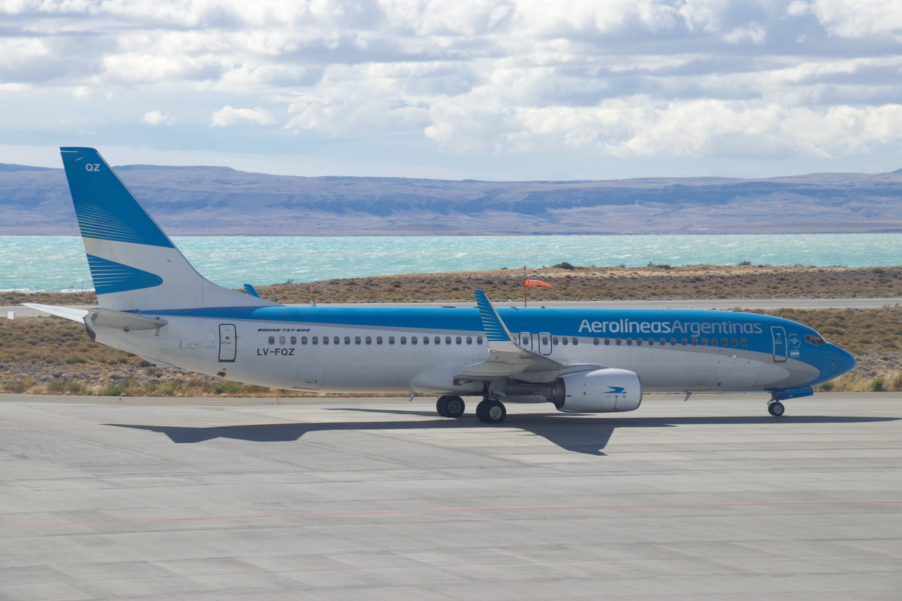 Avión en el aeropuerto de El Calafate